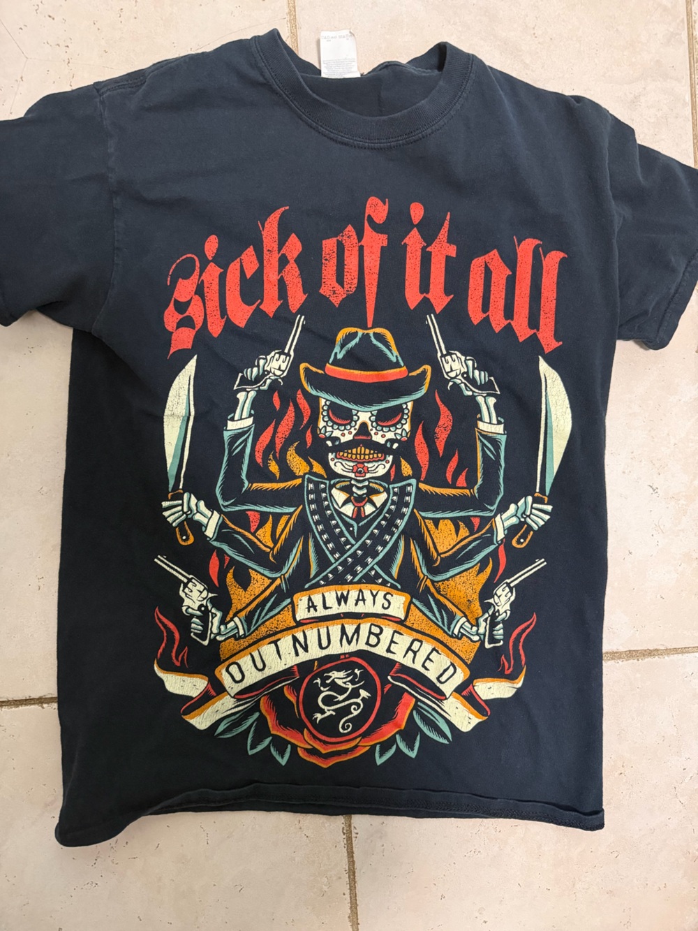 Sick Of It All Black tshirt. Size small